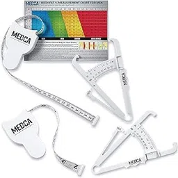 Body Tape Measure and Skinfold Caliper for Body Set - (Pack of 2) - Skin Fold Body Fat Analyzer and BMI Measurement Tool, White by MEDca-picture-14