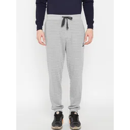 BODYACTIVE Men Grey Melange Self Design Regular-Fit Joggers-picture-38