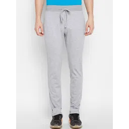 BODYACTIVE Men Grey Melange Solid Straight Fit Trackpants-picture-27
