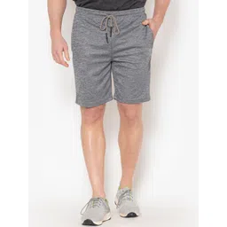 BODYACTIVE Men Solid Grey Melange Sports Shorts-picture-20