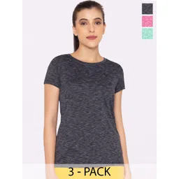 BODYACTIVE Pack of 3 Round Neck Dri-FIT T-shirts-picture-23
