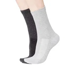Bodycare Anthra Melange & Grey Melange Regular Fit Socks - Pack of 2-picture-25