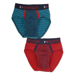 Bodycare Boys Multi Cotton Striped Brief (Pack Of 2)-picture-23