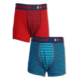 Bodycare Boys Multi Cotton Striped Trunks (Pack Of 2)-picture-24
