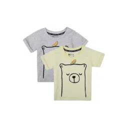 Bodycare Boys Off Yellow & Grey Cotton Printed T-Shirt-picture-26