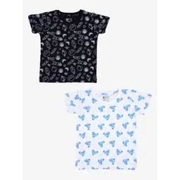 Bodycare Boys Pack Of 2 Conversational Printed Round Neck Cotton T-shirts-picture-39