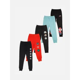 Bodycare Boys Pack Of 5 Assorted Mid-Rise Joggers-picture-14