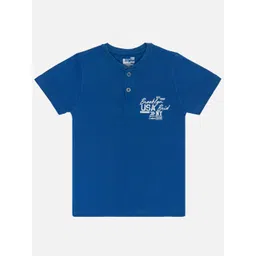 Bodycare Boys Typography Printed Cotton Henley Neck T-shirt-picture-26