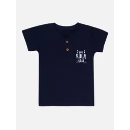 Bodycare Boys Typography Printed Henley Neck Cotton T-shirt-picture-33