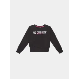 Bodycare Girls Black Graphic Print Full Sleeves Sweatshirt-picture-37