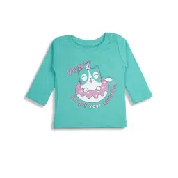 Bodycare Girls Green Cotton Printed T-Shirt-picture-25