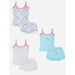 Bodycare Girls Pack Of 3 Printed Tops With Shorts-picture-50