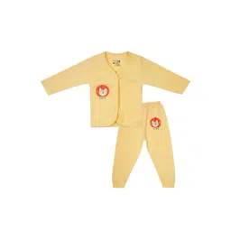 Bodycare Kids Lemon Yellow Printed Full Sleeves Thermal Set-picture-22