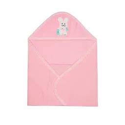 Bodycare Kids Light Pink Solid Hooded Wrapper-picture-13