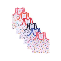 Bodycare Kids Multicolor Cotton Printed Vests (Pack of 6)-picture-47