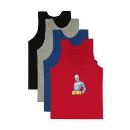 Bodycare Kids Multicolor Printed Vest (Pack Of 4)-picture-19