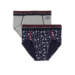 Bodycare Kids Navy & Grey Printed Briefs (Pack Of 2)-picture-11