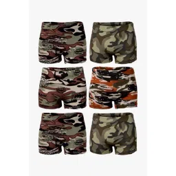 Bodycare Kids Olive, Brown & Orange Trunks (Pack of 6)-picture-23