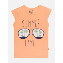 Bodycare Kids Peach Cotton Printed T-Shirt-picture-12