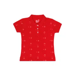 Bodycare Kids Red Printed Polo T-Shirt-picture-31