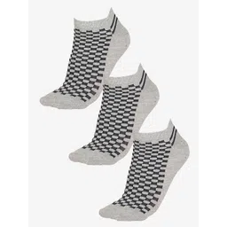 Bodycare Men Pack Of 3 Patterned Ankle-Length Socks-picture-45