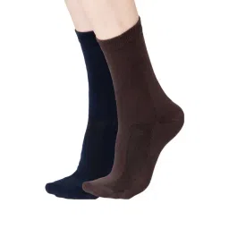 Bodycare Navy & Brown Regular Fit Socks - Pack of 2-picture-12