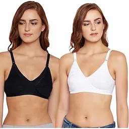 bodycare Pack of 2 Maternity/Feeding Bra in Black-White Colour - E5539BW-picture-22