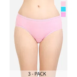 Bodycare Pack Of 3 Assorted Cotton Hipster Briefs-picture-31