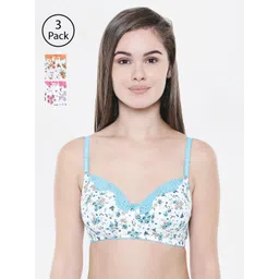 Bodycare Pack of 3 Assorted Printed Non-Wired Non Padded Everyday Bras 1557-picture-34
