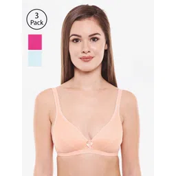 Bodycare Pack Of 3 Assorted Solid Non-Wired Non Padded Everyday Bra-picture-25
