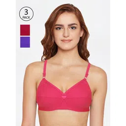 Bodycare Pack Of 3 Assorted Solid Non-Wired Non Padded Everyday Bra 6824CODPUMH-3PCS-picture-20