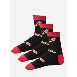 Bodycare Pack Of 3 Printed Cotton Ankle-Length Socks-picture-25