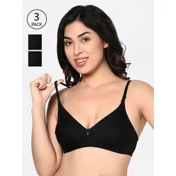 Bodycare Pack Of 3 Solid Non-Wired Non Padded Everyday Bra 1567B-picture-36
