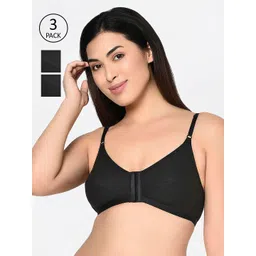 Bodycare Pack Of 3 Solid Non-Wired Non Padded Everyday Bra 1568B-picture-18