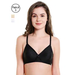 Bodycare Pack Of 3 Solid Non-Wired Non Padded T-shirt Bra E5551BSW-picture-32