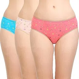 bodycare Women Combed Cotton Mid‑Waist| Hipster Panties, Pack of 3 – Multicolour Prints-300‑D-picture-11