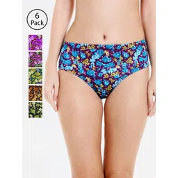 Bodycare Women Pack Of 6 Assorted Printed Hipster Briefs 3800D-6PCS-picture-16