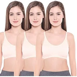 bodycare Women's Cotton Non Padded Wire Free Sports Bra Orange-picture-51