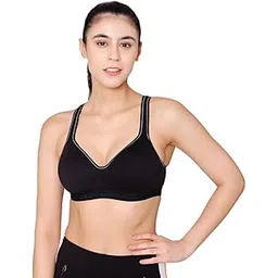 bodycare Women's Cotton Spandex Wirefree Adjustable Straps Seamless Padded Sports Bra-1615-picture-22