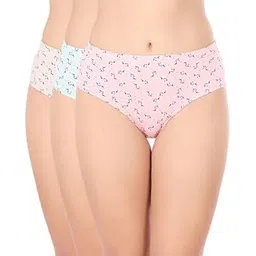 bodycare Women’s Premium Cotton Briefs Mid Rise | Self Design | Inner Elastic Waistband 8491 (Pack of 3)-picture-11