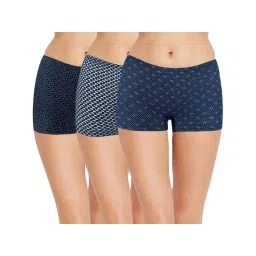 Bodycare Women's Printed Cotton Boy Shorts in Pack of 3 - Multi-color-picture-14
