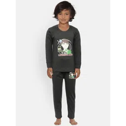 BODYCARE INSIDER Boys Charcoal Grey Ben 10 Print Thermal Set-picture-11