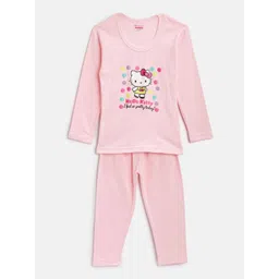 BODYCARE INSIDER Girls Pink Hello Kitty Print Thermal Set-picture-45