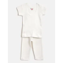 BODYCARE INSIDER Kids White Ribbed Thermal Set-picture-24