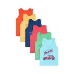 bodycare kids Bodycare Boys Kids Pack Of 6 Assorted Printed Cotton Innerwear Vests-picture-12