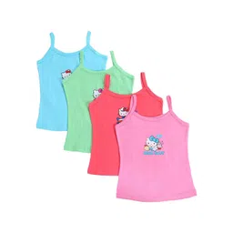 bodycare kids Bodycare Girls Pack of 4 Hello Kitty Assorted Printed Cotton Innerwear Vests-picture-13