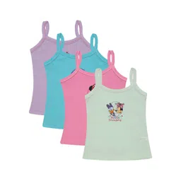 bodycare kids Bodycare Infant Girls Pack Of 4 Minnie & Friends Print Assorted Cotton Innerwear Vests-picture-30
