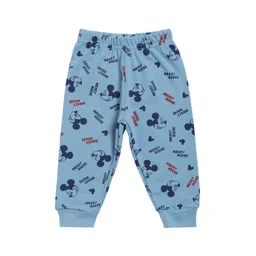 Bodycare Kids Boys Blue & Red Mickey Mouse Printed Cotton Joggers-picture-16