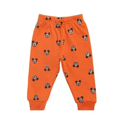 Bodycare Kids Boys Orange & Black Mickey Mouse Printed Cotton Joggers-picture-47