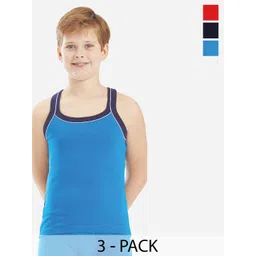 Bodycare Kids Boys Pack Of 2 Cotton Rib Vests KGRA2014NVRD-80-picture-19